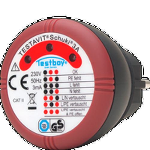 Comprobador eléctrico - TESTAVIT SCHUKI 3A - Testboy - para toma de corriente / portátil