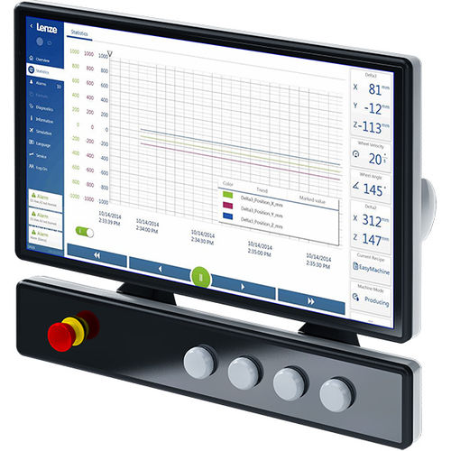 Monitor LCD - v200-P - Lenze SE - con pantalla táctil multipuntos / con pantalla táctil capacitiva / industrial