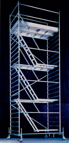 Torre de andamio móvil - 4.6 - 12.6 m | Bavaria Type MT 14-20/25 - Mauderer Alutechnik - de fachada / modular / con escalera