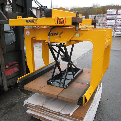 Pinza hidráulica para carretilla elevadora - STAZ-SLC - Probst GmbH - de colocación de adoquines
