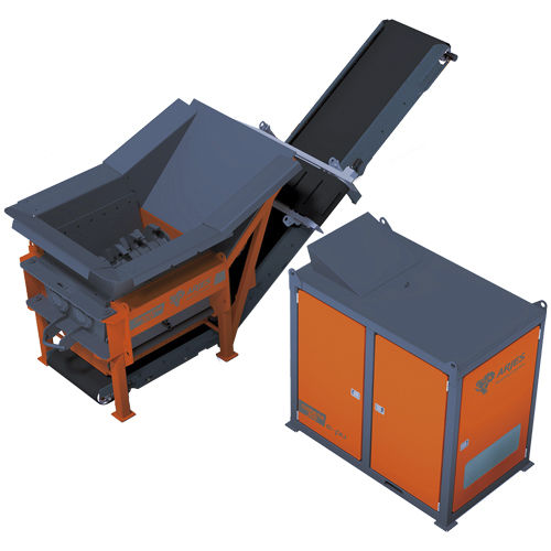 Destrozador primario - COMPAKTOR 300 e-pu - ARJES - Recycling Innovation - de 2 ejes / para madera / con papel separador