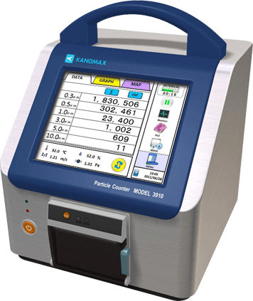 Contador de de partículas aéreas - ISO21501-4, ISO 14644, FS 209E, BS 5295, EC GMP | 3910/3905 - Kanomax USA