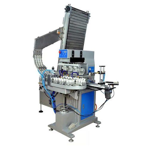 Máquina de tampografía de tintero cerrado - AP-600 - LC Printing Machine Factory Limited - automática / de 2 colores / para la industria juguetera