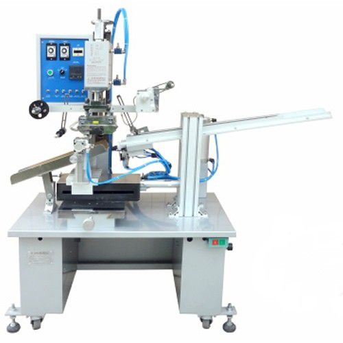Máquina de dorado en caliente electroneumática - 6BC-150-Caps - LC Printing Machine Factory Limited - para gran superficie de impresión / con alimentación automática / para cuero