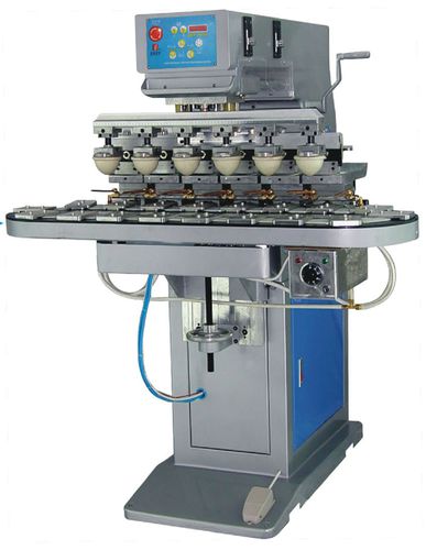 Máquina de tampografía de tintero cerrado - M6-250C/18T - LC Printing Machine Factory Limited - rotativa