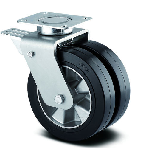 Ruedecilla giratoria - DELTA TWIN   - TENTE ® - con platino giratorio / con freno / gemela