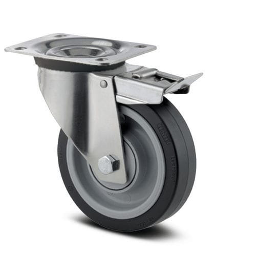 Ruedecilla giratoria - 8670UEX200P63 - TENTE ® - con platino giratorio / doble / de poliamida