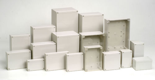 Caja con tapa atornillada - M series - BOXCO Inc. - de pared / rectangular / de ABS