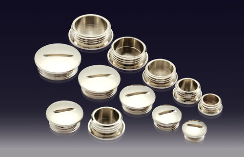 Tapón redondo - MSP-PG series - BOXCO Inc. - roscado / de latón niquelado / de protección