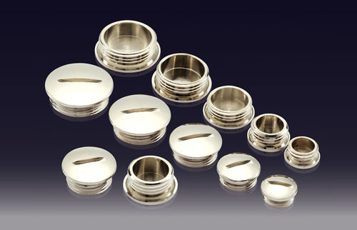 Tapón redondo - MSP-M series - BOXCO Inc. - roscado / de latón niquelado / de protección