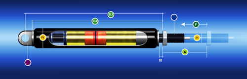 Muelle de gas para equipamiento médico - BANSBACH easylift - de fuerza ajustable / bloqueable / de tracción