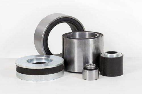 Soporte antivibratorio redondo - Flexibil SRL rubber-metal solutions - de caucho / de metal