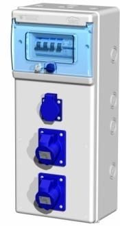 Caja eléctrica equipada - EN 60439 | INDUBOX Series - Portalamparas y Accesorios SOLERA S.A. - de ABS / para rack para distribución eléctrica / con toma de corriente