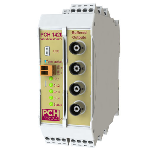 Transmisor de vibraciones de supervisión continua - PCH 1420 - PCH Engineering A/S - con acondicionador / para aplicaciones IIoT