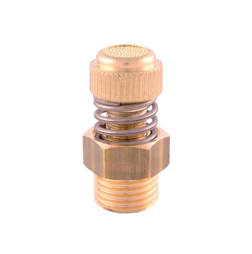 Silenciador de regulación de caudal - R 01 - SAF S.R.L. - de escape / de bronce / de metal sinterizado