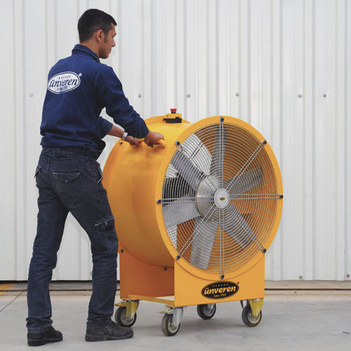 Ventilador de pie - UAS® - UNVEREN Co.Inc. - móvil / axial / de extracción