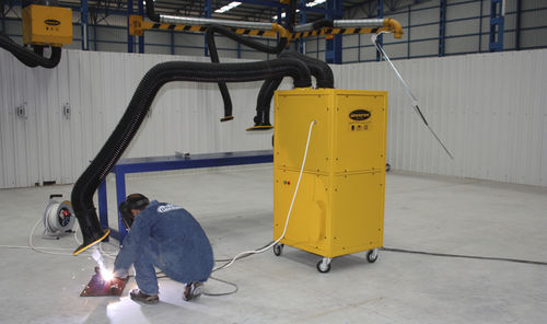 Extractor de humo móvil - UNVEREN Co.Inc. - de soldadura / con filtro electrostático / con brazo de extracción