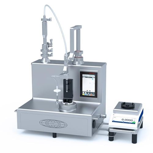 Llenadora semiautomática - EDM series - Bausch + Ströbel Maschinenfabrik Ilshofen GmbH+Co. KG - para recipientes de cristal / de jeringas / de cartuchos