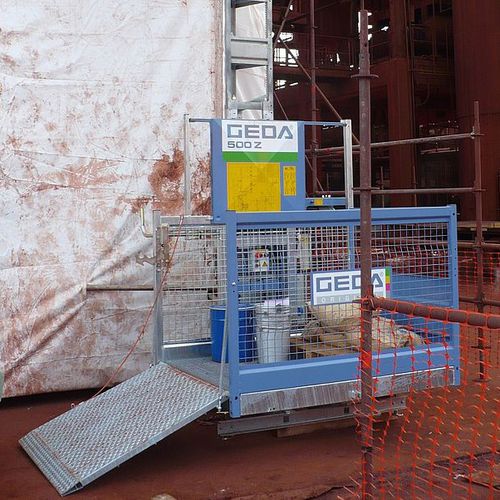 Montecarga de cremallera - 500 Z - GEDA GmbH - para material de construcción / de columna