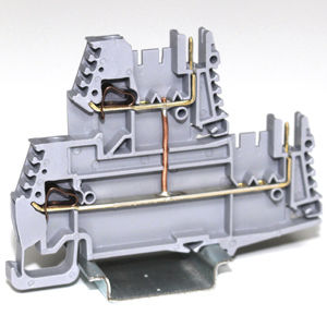 Bloque de conexión en riel-DIN - 42561 series - Morsettitalia - enchufable / de muelle / gris