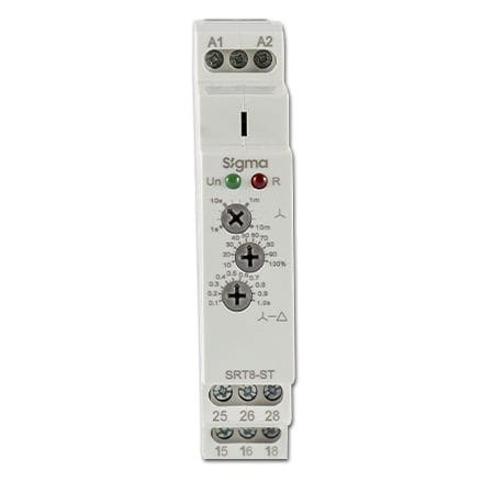 Relé temporizador con retardo de atracción - SIGMA ELEKTRIK - para montaje sobre riel DIN / de motor