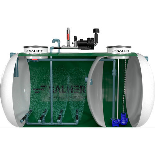 Microplanta para tratamiento de aguas residuales compacta - CHC-OXIREC-C - Salher - biológica / por fangos activos / compacta