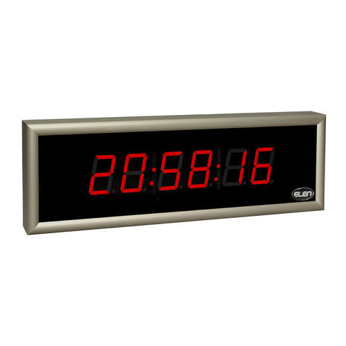 Reloj de pared - NDC 57/6 R L20 PoE LAN - ELEN, s.r.o. - LED / digital / para red