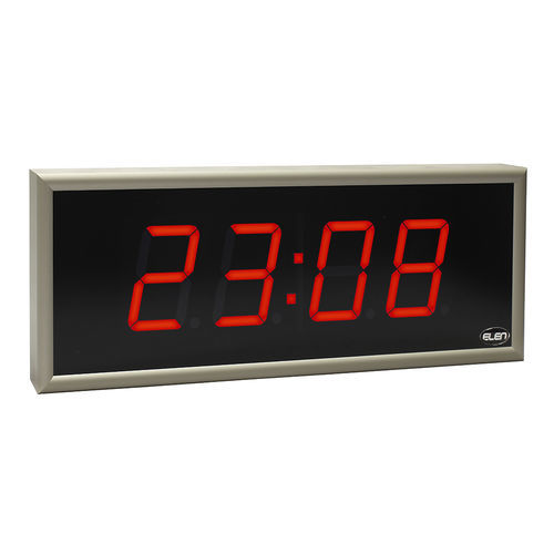 Reloj de pared - NDC 100/4 R L20 12DC LAN - ELEN, s.r.o. - LED / digital / para red
