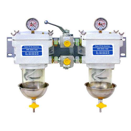 Filtro separador de agua - SWK-2000-18 Duplex - Separ of the Americas, LLC - de partículas / gasoil
