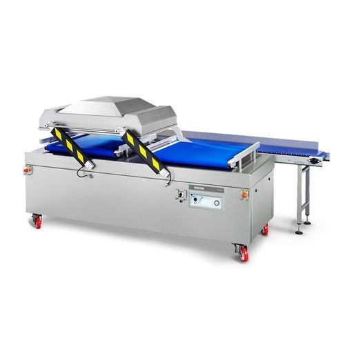 Máquina de acondicionamiento automática - Titaan 2-90 - Henkelman B.V. - de doble campana / de vacío / con transportador
