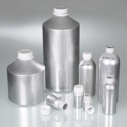 Frasco cilíndrico - 0327 series - Bürkle - de aluminio / con tapón / para laboratorio