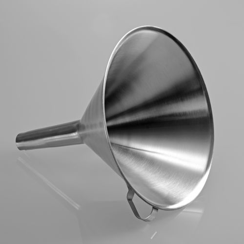Embudo de acero inoxidable - 9604 series - Bürkle - para líquido / para polvos