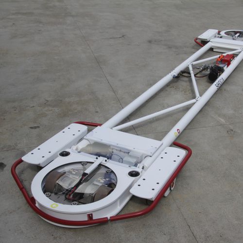 Vehículo de guiado automático de manipulación - 15T ultra-flat omni directional transporter - Seaqx NV - para cargas pesadas / para ensamblaje / eléctrico