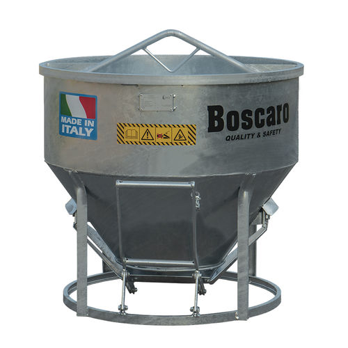 Cubo para hormigón cónico - C-ZN series - Boscaro s.r.l. - de fondo abrible / de acero galvanizado