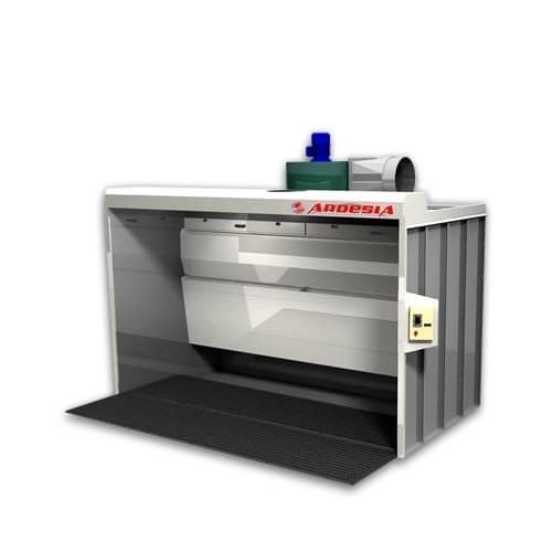 Cabina de pintura abierta - Level - ARDESIA - para piezas de recambio / con filtro / con cortinas de agua