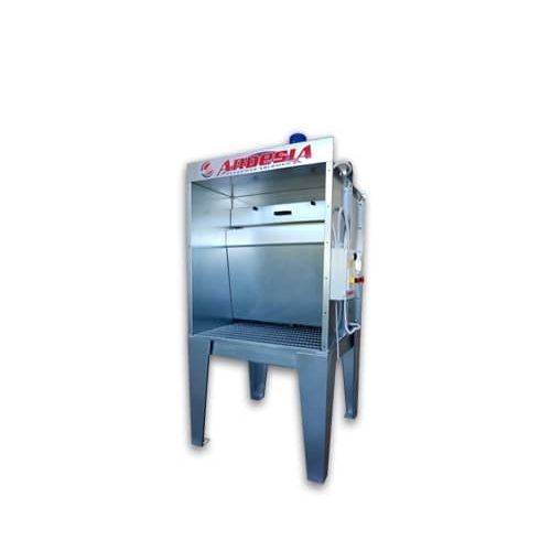 Cabina de pintura abierta - Mini Single - ARDESIA - para piezas de recambio / con cortinas de agua
