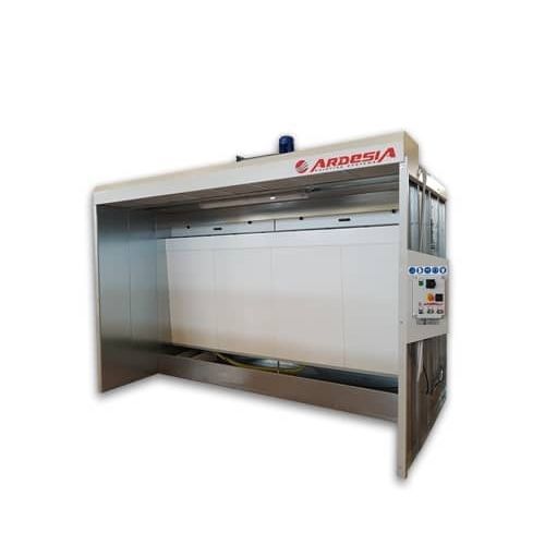 Cabina de pintura abierta - Single - ARDESIA - para piezas de recambio / con cortinas de agua