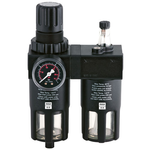 Filtro regulador lubricador de aire comprimido - 2056 series - OMEGA AIR d.o.o. Ljubljana - para aplicaciones industriales / roscado