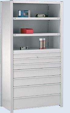 Sistema de estanterías de taller - max. 300 kg | ORION PLUS - Hofe Regalsysteme - con cajones / para carga ligera