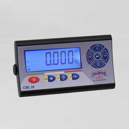 Indicador de pesaje visualizador LCD - CBL10  - I Bilanciai Srl - de esfera / empotrable / de pared