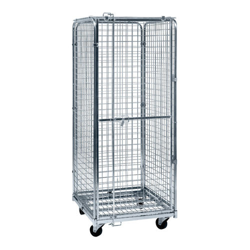Roll-container multiusos - SRC070818 - Arcawa GmbH - con estantes / 4 paneles / de malla metálica
