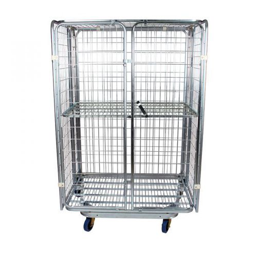 Roll-container multiusos - SRCE 1208-N2 - Arcawa GmbH - con estantes / 4 paneles / de malla metálica