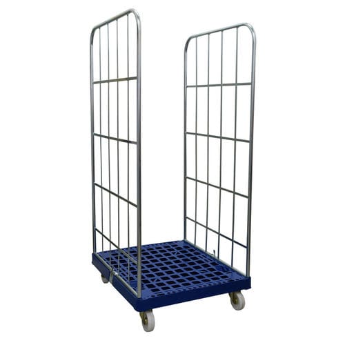 Roll-container multiusos - MRP6881-2S-BL - Arcawa GmbH - de malla metálica / 2 paneles / con base de plástico