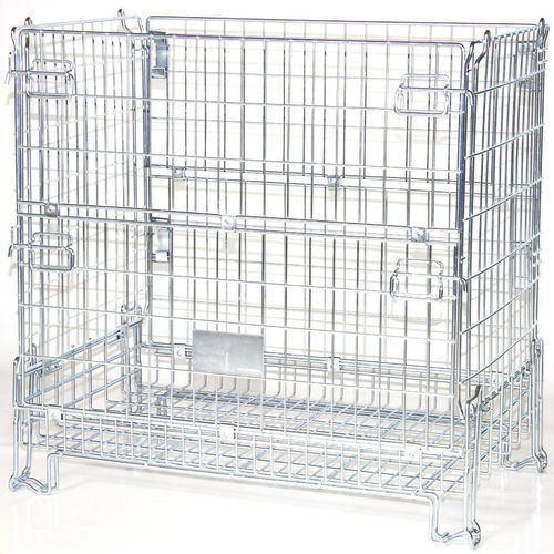 Caja-palé enrejada - PCMK120812 - Arcawa GmbH - para almacenamiento / de transporte / plegable