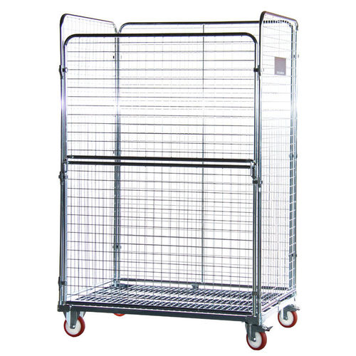 Roll-container con estantes - MR120818-4S50 - Arcawa GmbH - 4 paneles / rejilla