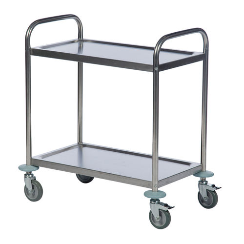 Carro de transporte - AKM 60350 - Arcawa GmbH - de acero inoxidable / 2 niveles / con ruedas giratorias