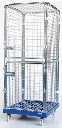 Roll-container multiusos - SRCP 0708-2T - Arcawa GmbH - de malla metálica / 4 paneles / con cierre