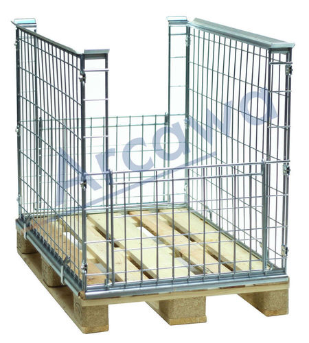 Collarín para paletas de metal - PA120808-2K08 - Arcawa GmbH - plegable / enrejado / de volumen reducido