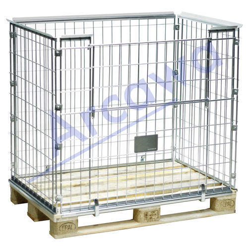 Collarín para paletas de metal - PA120810-1K12 - Arcawa GmbH - plegable / de volumen reducido / enrejado