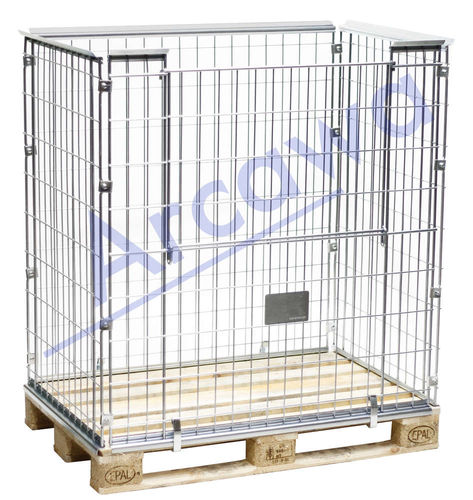 Collarín para paletas plegable - PA120815-1K12 - Arcawa GmbH - de volumen reducido / enrejado